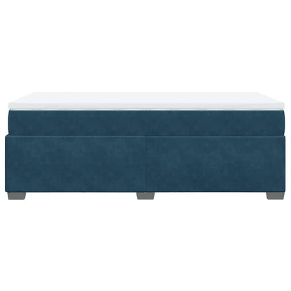 Boxspringbett mit Matratze Dunkelblau 90x200 cm Samt
