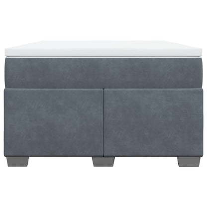 Boxspringbett mit Matratze Dunkelgrau 120x190 cm Samt