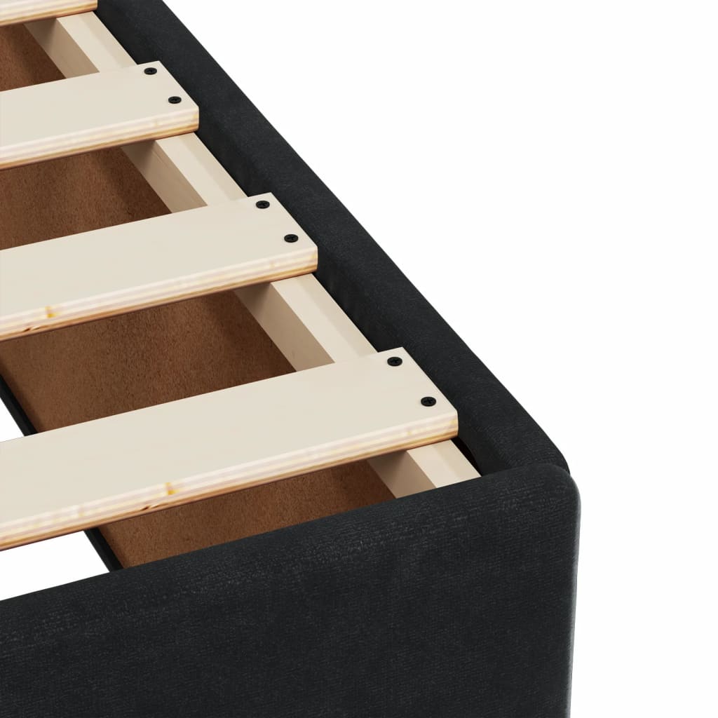 Box spring bed with mattress black 160x200 cm velvet
