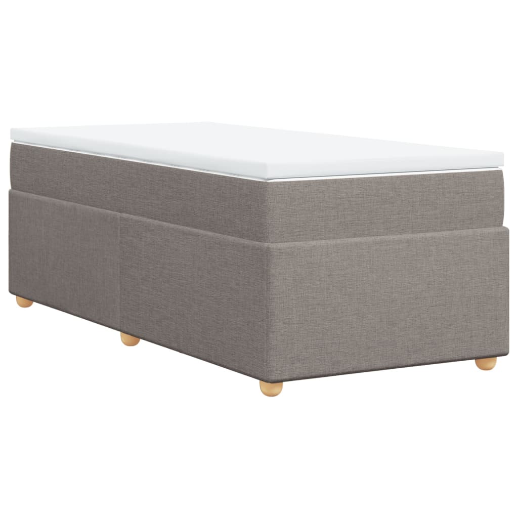 Boxspringbett mit Matratze Taupe 80x200 cm Stoff