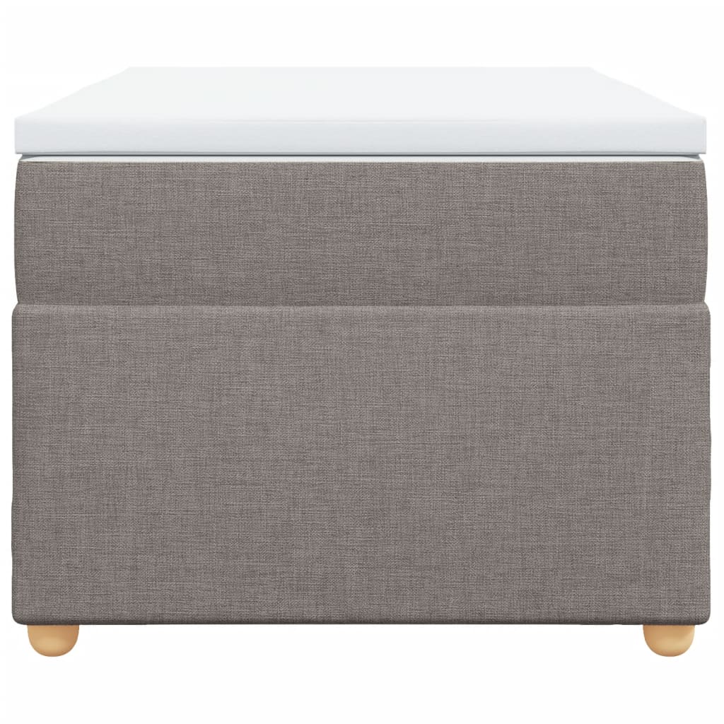 Boxspringbett mit Matratze Taupe 80x200 cm Stoff