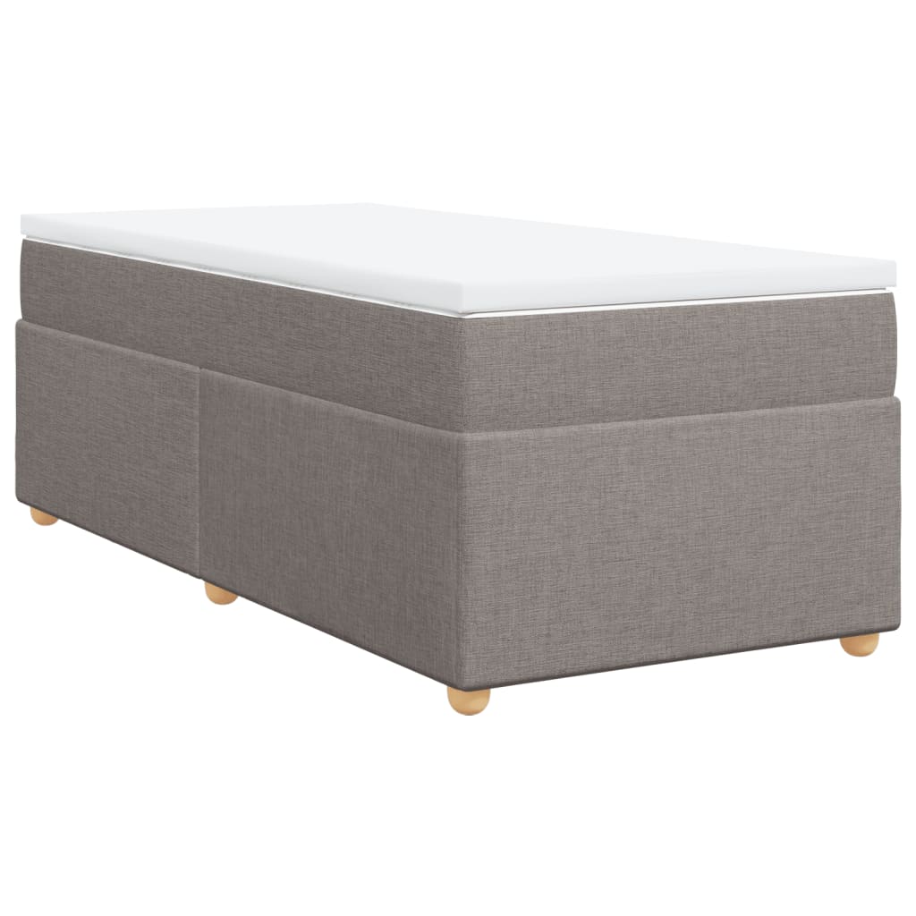 Boxspringbett mit Matratze Taupe 80x200 cm Stoff