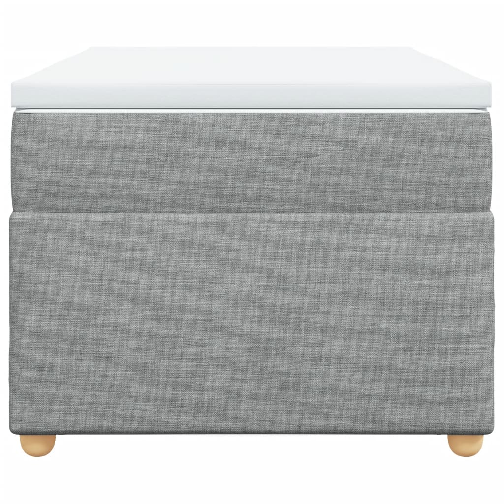 Boxspringbett mit Matratze Hellgrau 90x190 cm Stoff
