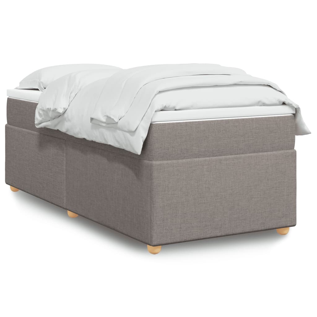 Boxspringbett mit Matratze Taupe 90x190 cm Stoff