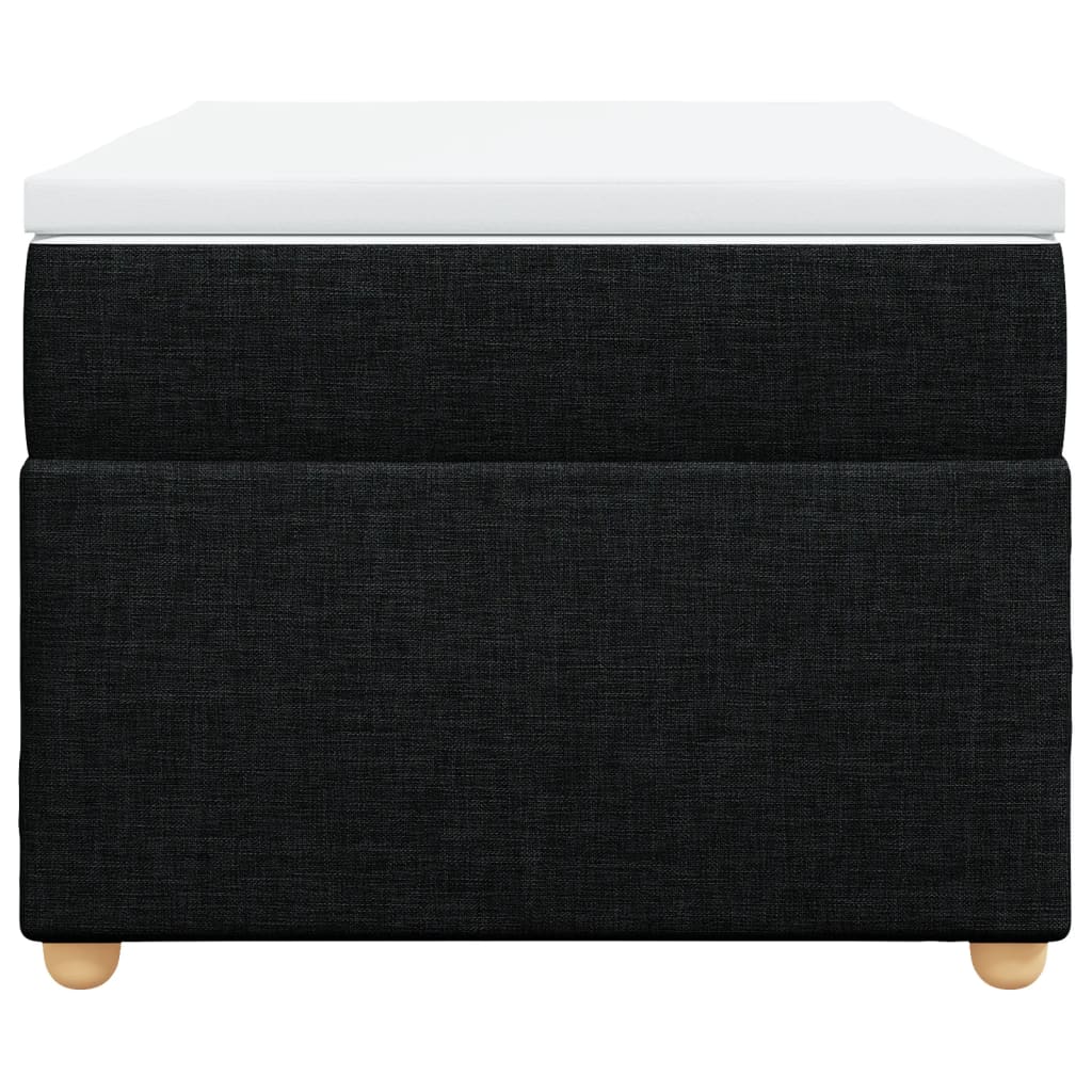 Boxspringbett mit Matratze Schwarz 90x200 cm Stoff