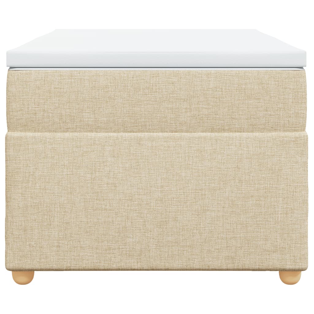 Boxspringbett mit Matratze Creme 90x200 cm Stoff