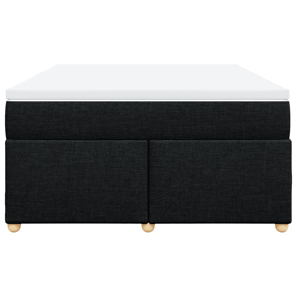 Boxspringbett mit Matratze Schwarz 140x190 cm Stoff