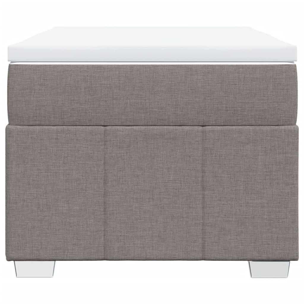 Box spring bed with mattress taupe 90x190 cm fabric