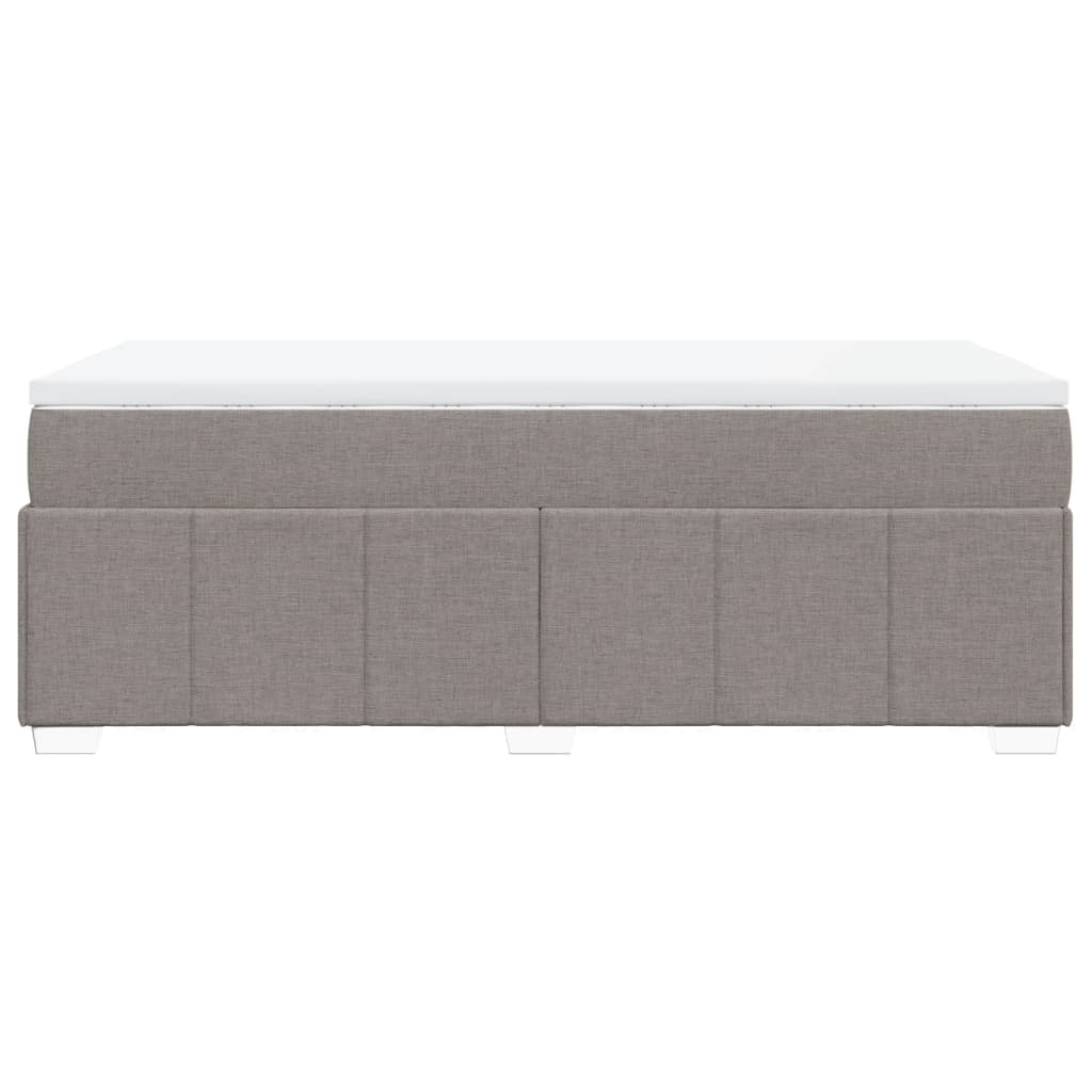 Box spring bed with mattress taupe 90x190 cm fabric