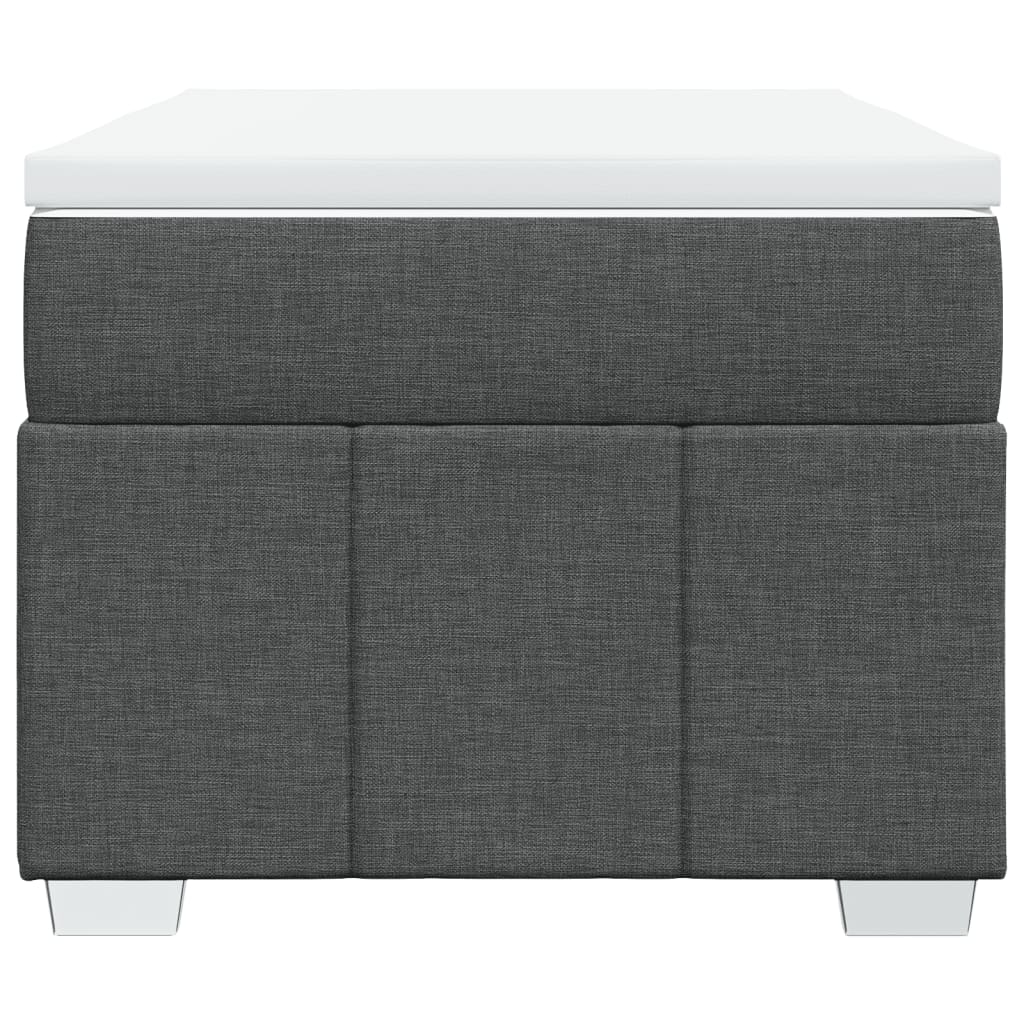 Boxspringbett mit Matratze Dunkelgrau 100x200 cm Stoff