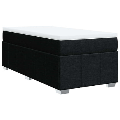 Boxspringbett mit Matratze Schwarz 100x200 cm Stoff