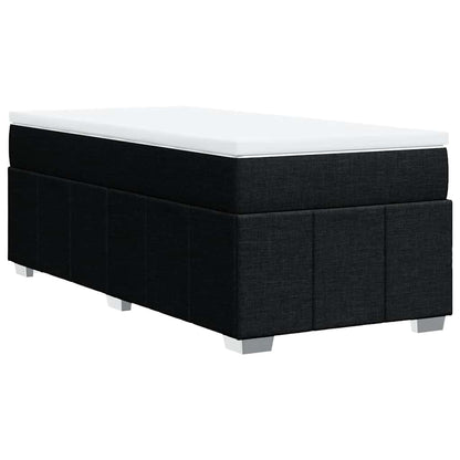 Boxspringbett mit Matratze Schwarz 100x200 cm Stoff