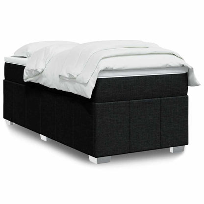 Boxspringbett mit Matratze Schwarz 100x200 cm Stoff