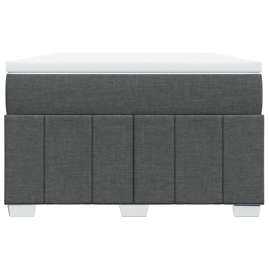 Boxspringbett mit Matratze Dunkelgrau 120x200 cm Stoff