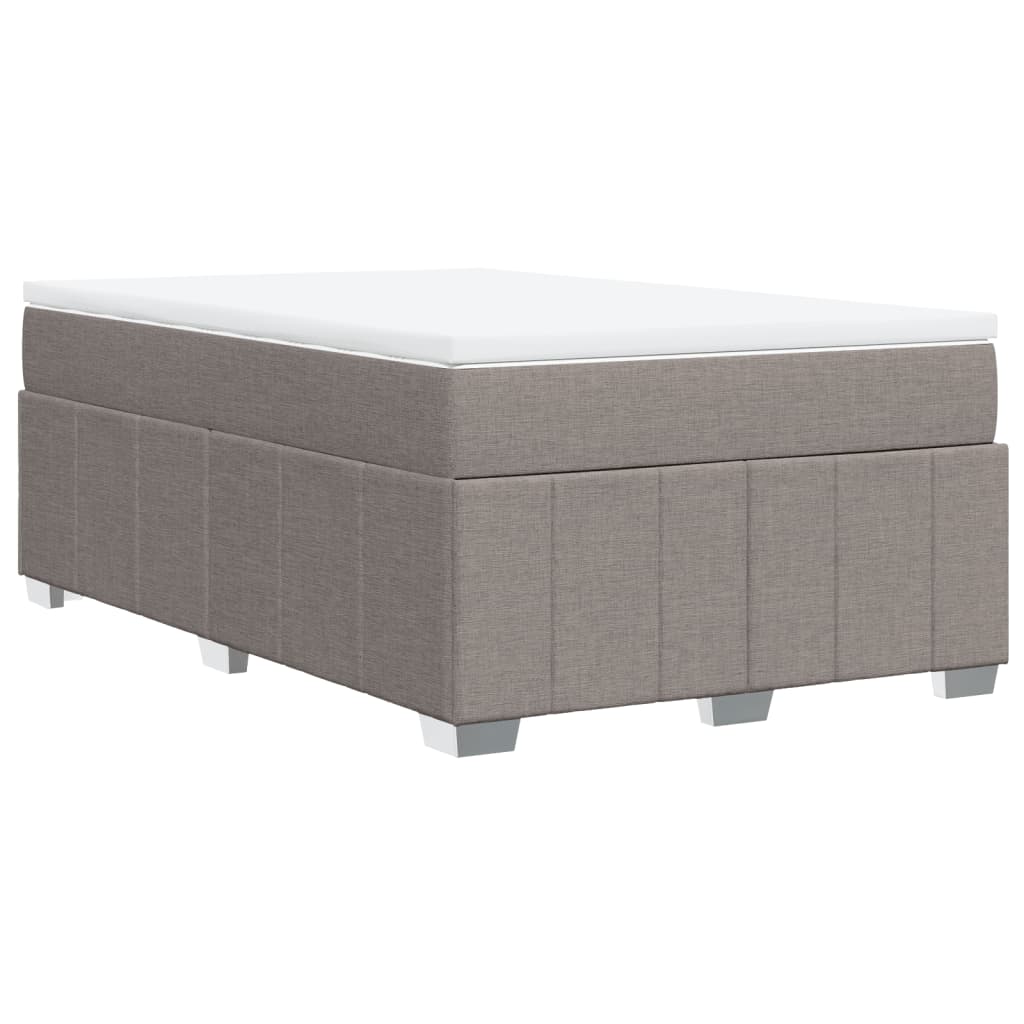 Boxspringbett mit Matratze Taupe 120x200 cm Stoff