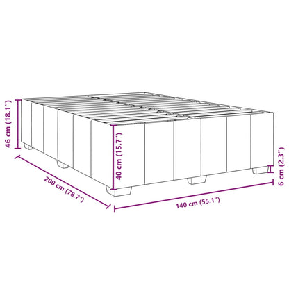Boxspringbett mit Matratze Hellgrau 140x200 cm Stoff