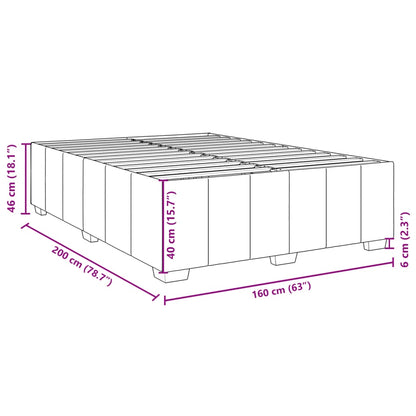 Boxspringbett mit Matratze Dunkelgrau 160x200 cm Stoff