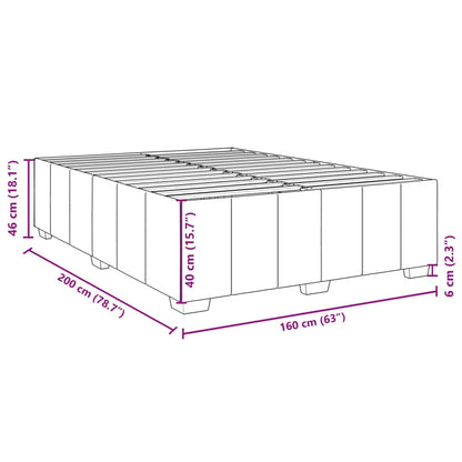 Boxspringbett mit Matratze Schwarz 160x200 cm Stoff