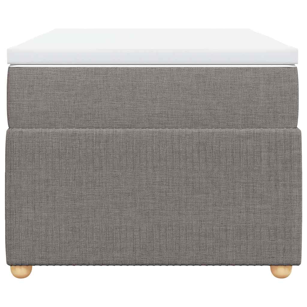 Boxspringbett mit Matratze Taupe 80x200 cm Stoff