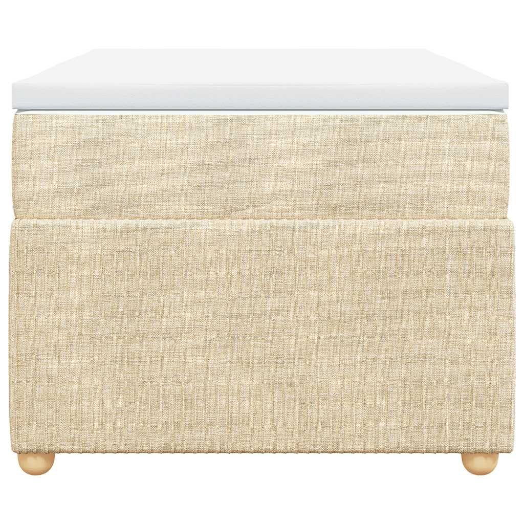 Boxspringbett mit Matratze Creme 80x200 cm Stoff
