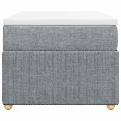Boxspringbett mit Matratze Hellgrau 90x190 cm Stoff
