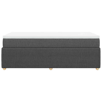 Boxspringbett mit Matratze Dunkelgrau 90x190 cm Stoff
