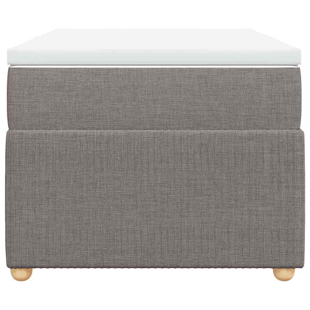 Boxspringbett mit Matratze Taupe 90x200 cm Stoff