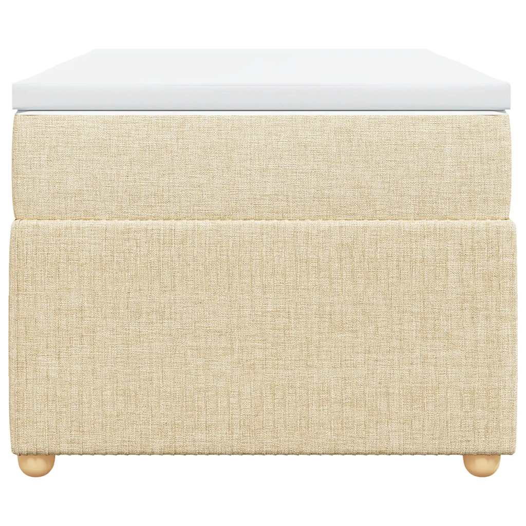 Boxspringbett mit Matratze Creme 90x200 cm Stoff