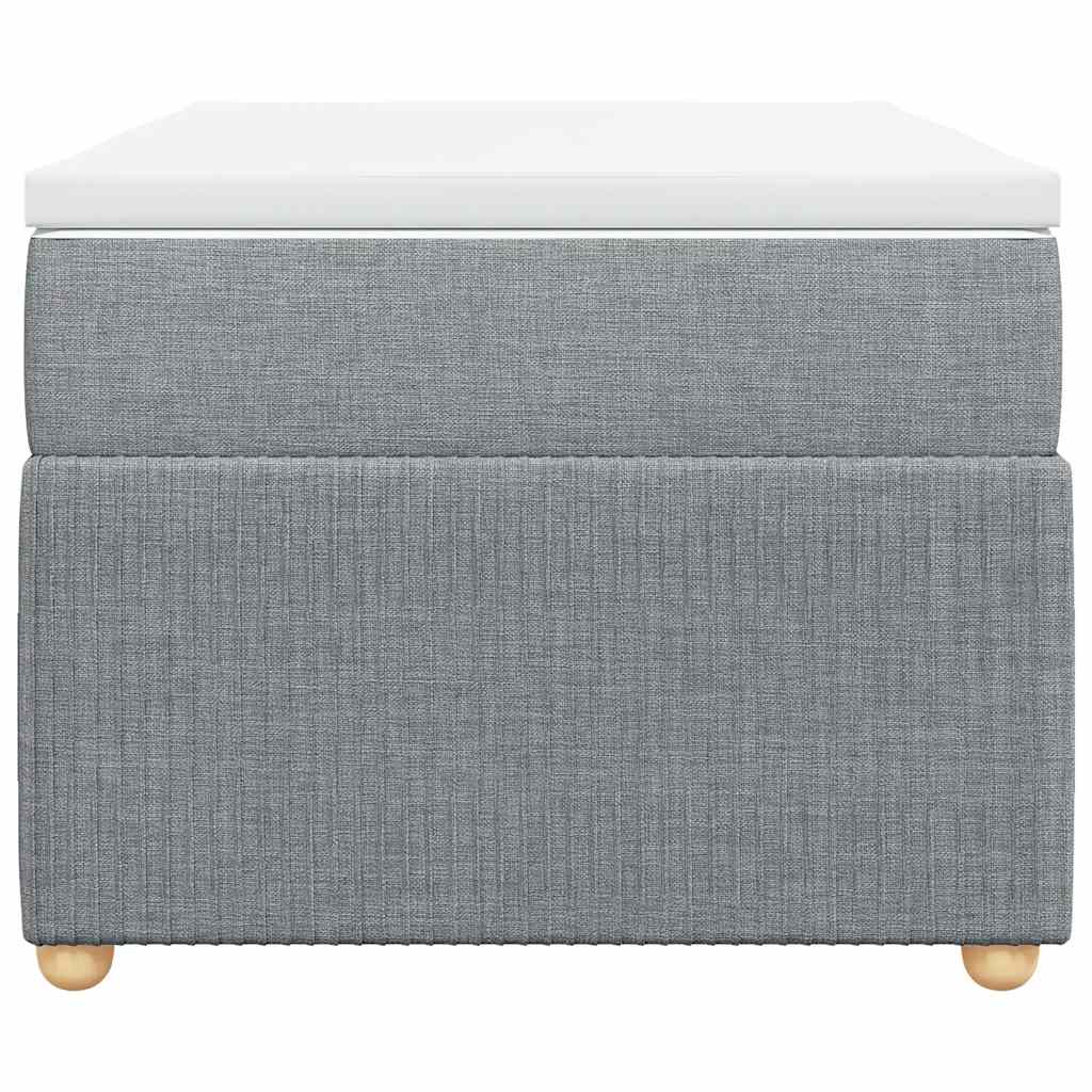 Boxspringbett mit Matratze Hellgrau 100x200 cm Stoff