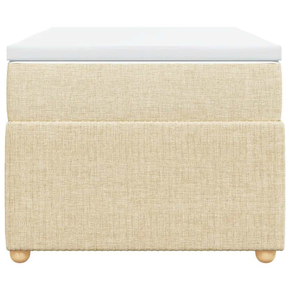 Boxspringbett mit Matratze Creme 100x200 cm Stoff