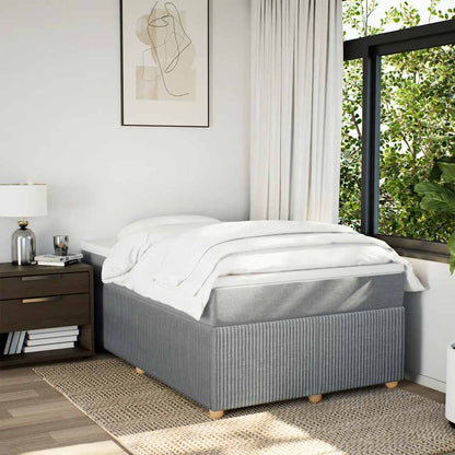 Boxspringbett mit Matratze Hellgrau 120x190 cm Stoff