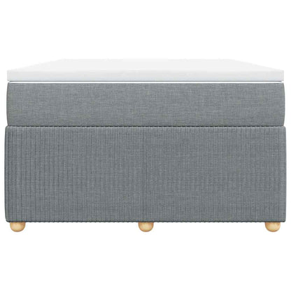 Boxspringbett mit Matratze Hellgrau 120x190 cm Stoff