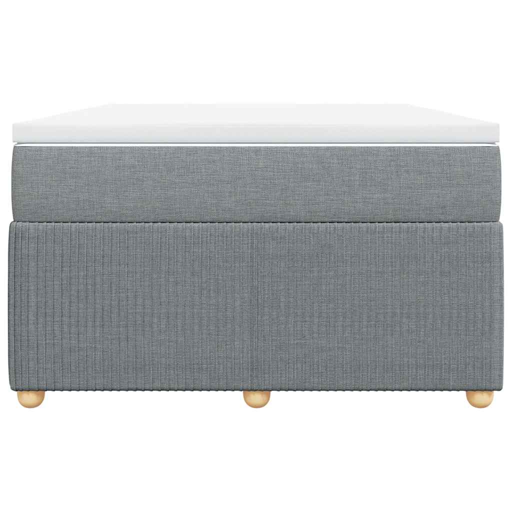 Boxspringbett mit Matratze Hellgrau 120x190 cm Stoff