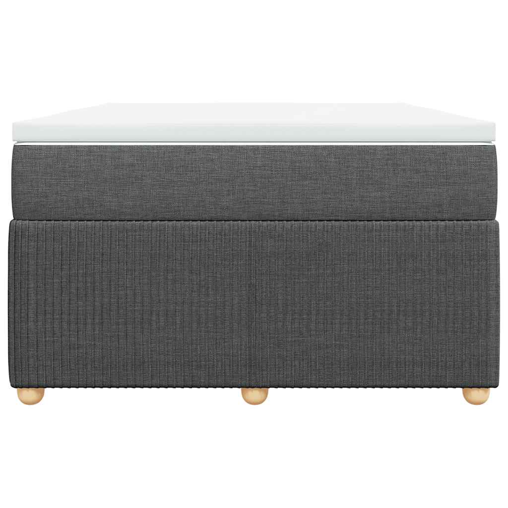 Boxspringbett mit Matratze Dunkelgrau 120x190 cm Stoff