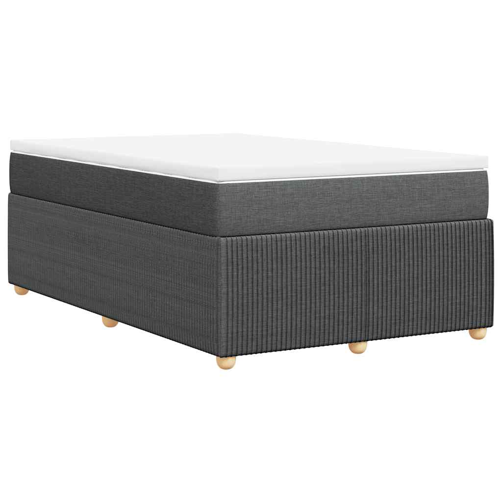Boxspringbett mit Matratze Dunkelgrau 120x190 cm Stoff