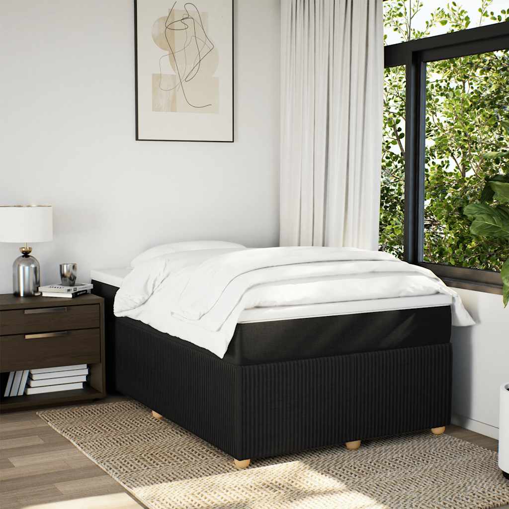 Boxspringbett mit Matratze Schwarz 120x190 cm Stoff