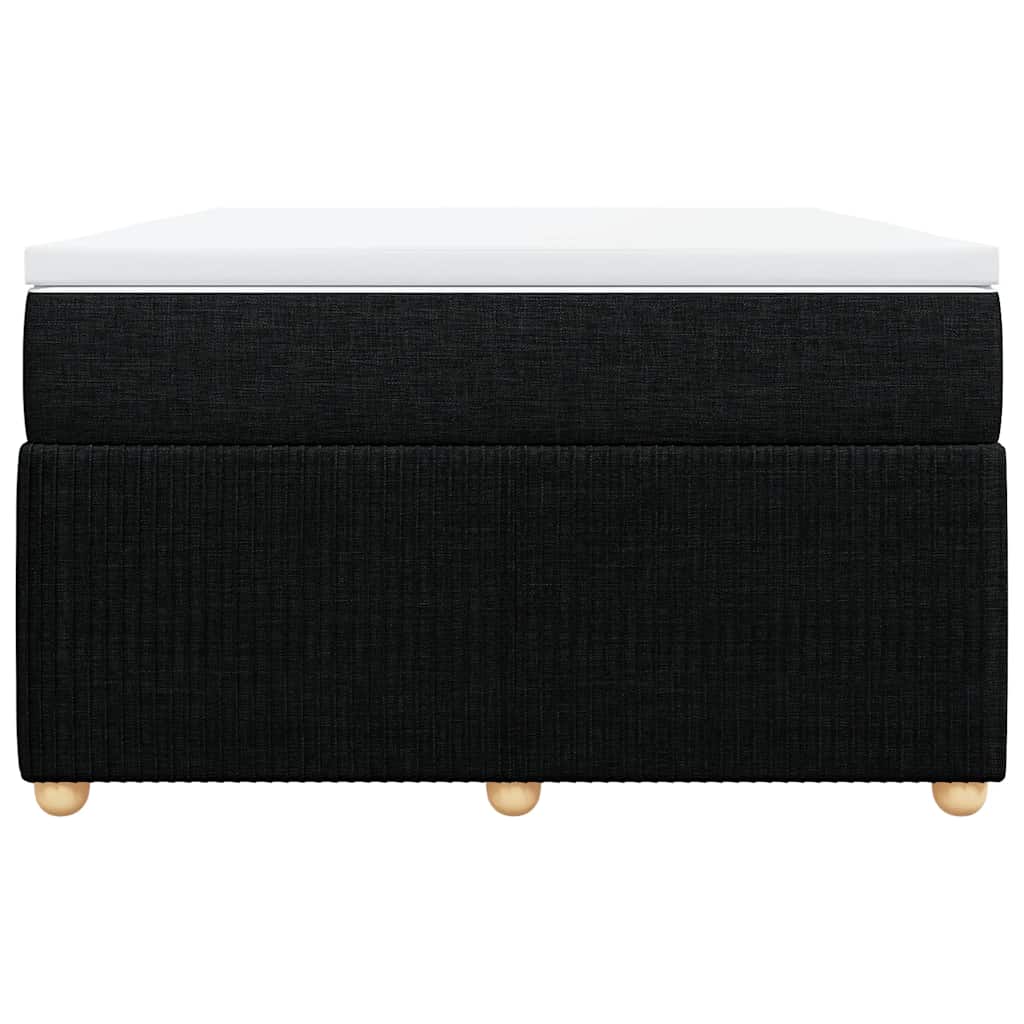 Boxspringbett mit Matratze Schwarz 120x190 cm Stoff
