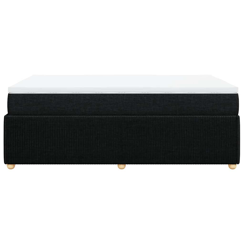 Boxspringbett mit Matratze Schwarz 120x190 cm Stoff