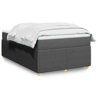 Boxspringbett mit Matratze Dunkelgrau 120x200 cm Stoff