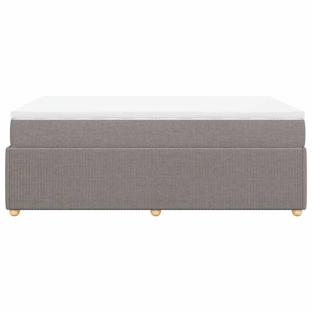 Boxspringbett mit Matratze Taupe 120x200 cm Stoff