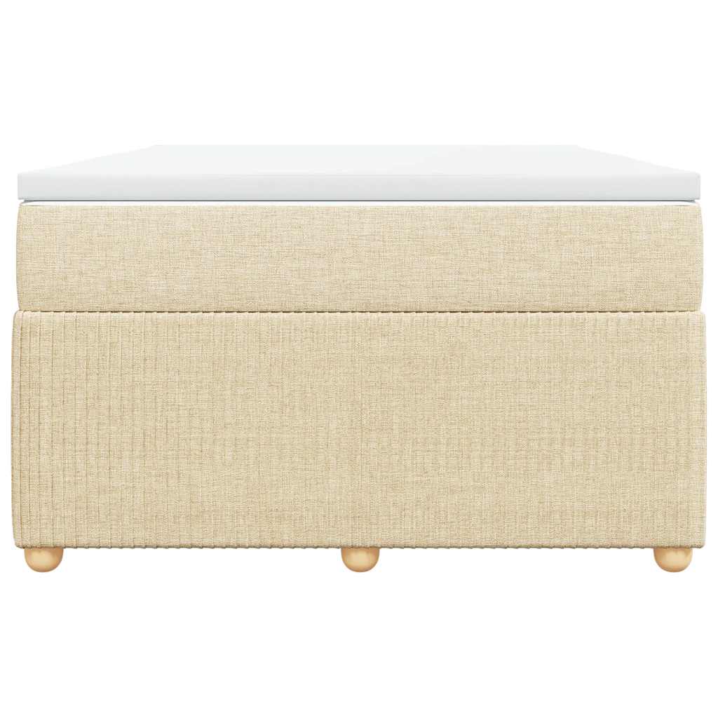Boxspringbett mit Matratze Creme 120x200 cm Stoff