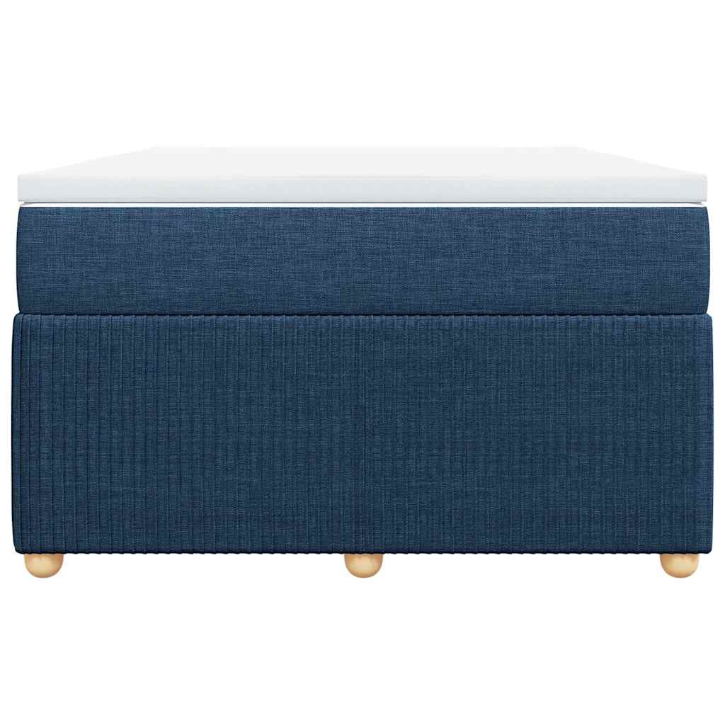 Boxspringbett mit Matratze Blau 120x200 cm Stoff