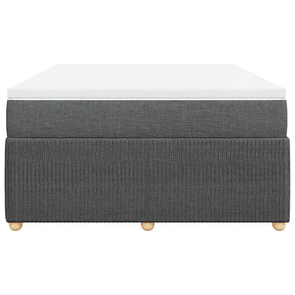 Boxspringbett mit Matratze Dunkelgrau 140x190 cm Stoff