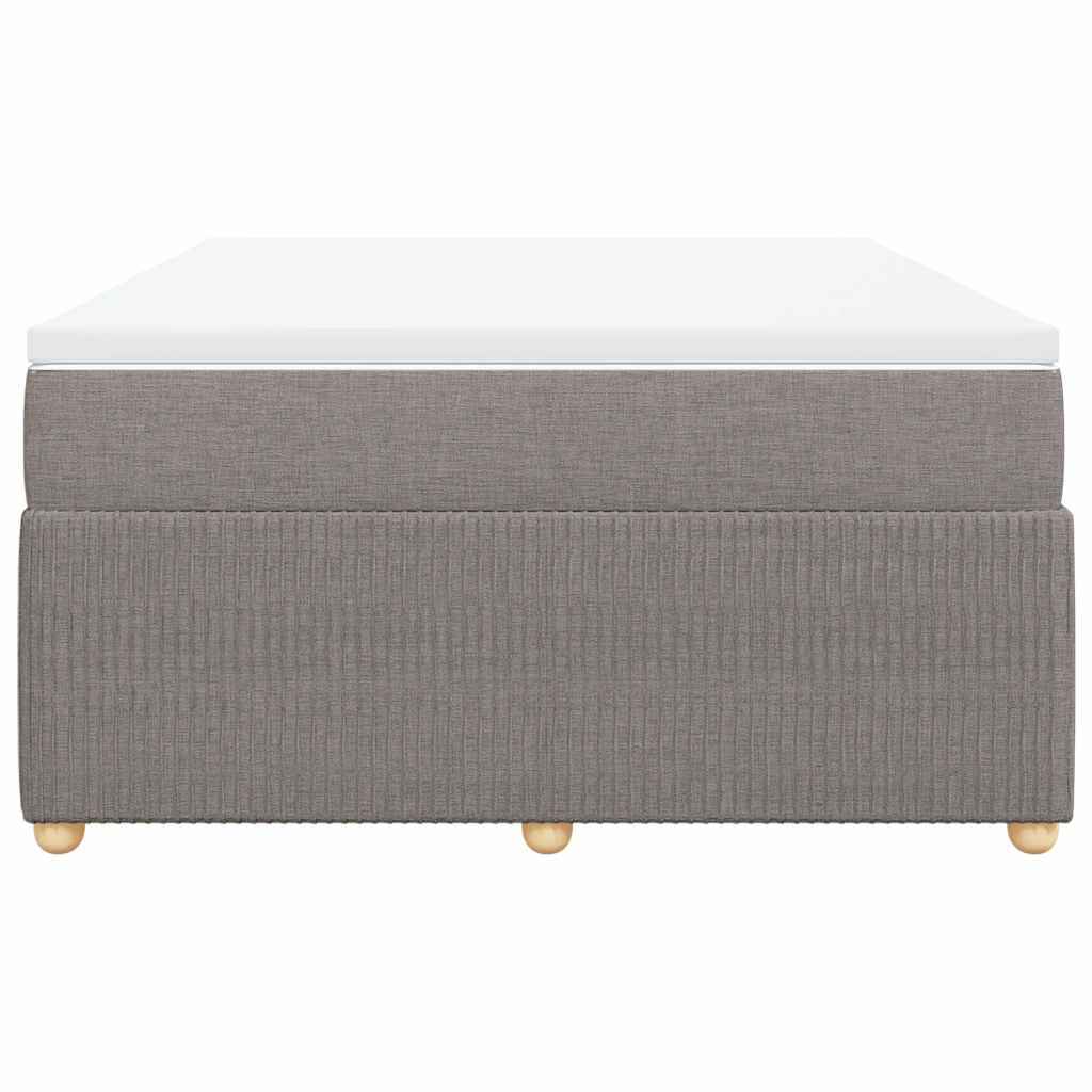 Boxspringbett mit Matratze Taupe 140x190 cm Stoff