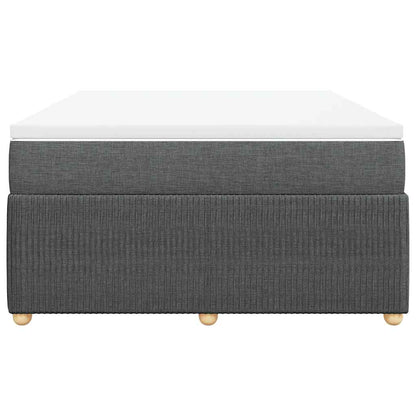 Boxspringbett mit Matratze Dunkelgrau 140x200 cm Stoff