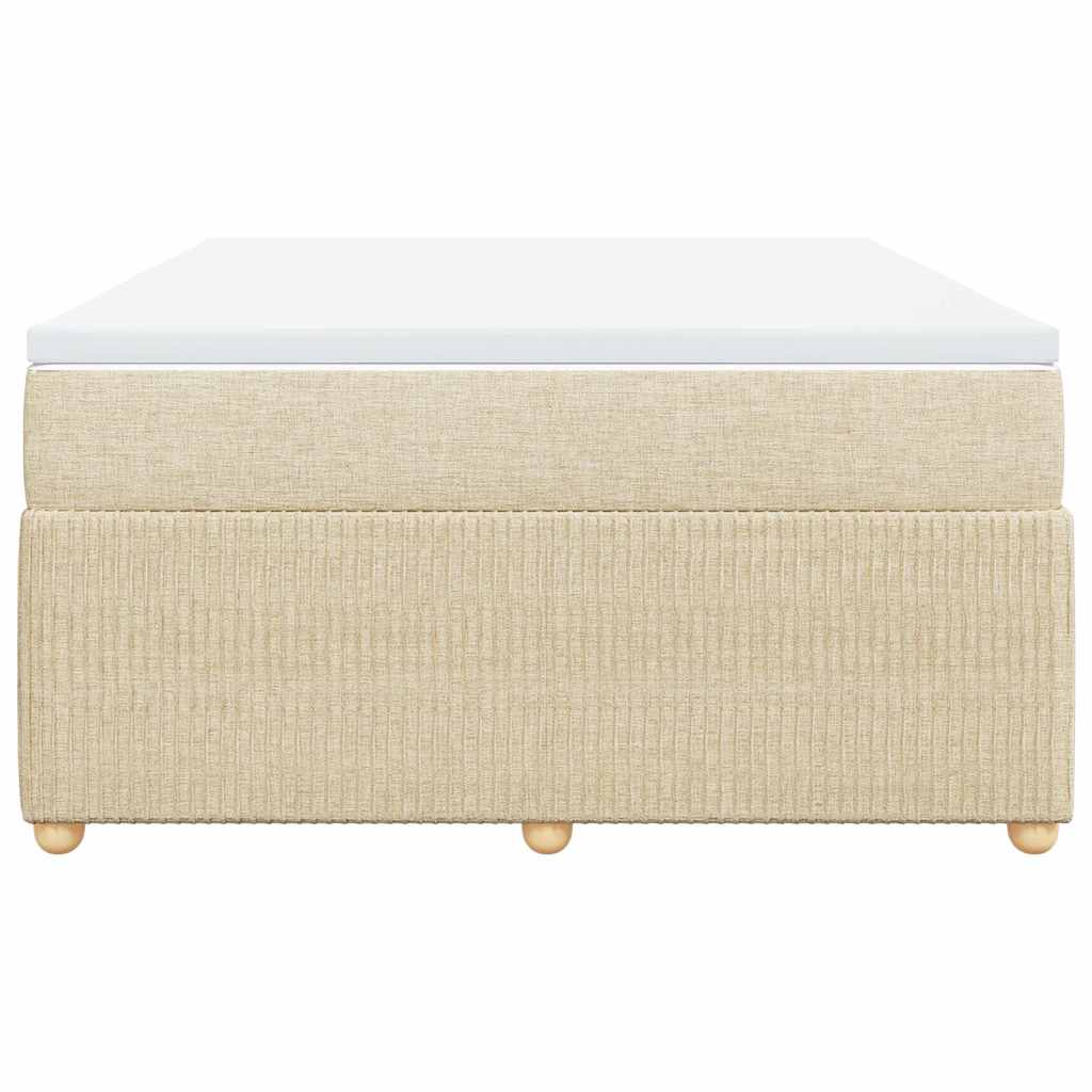 Boxspringbett mit Matratze Creme 140x200 cm Stoff