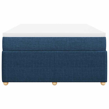 Boxspringbett mit Matratze Blau 140x200 cm Stoff