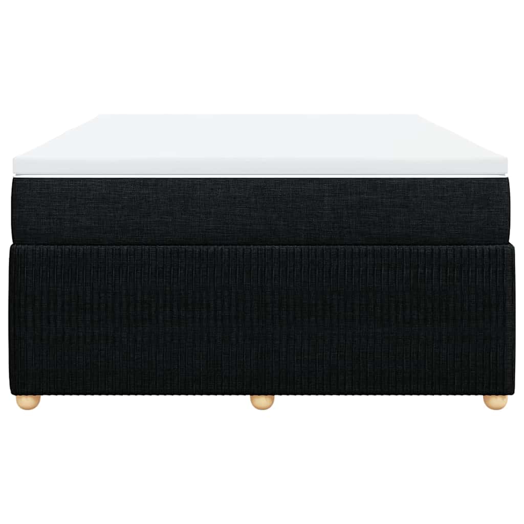 Boxspringbett mit Matratze Schwarz 160x200 cm Stoff