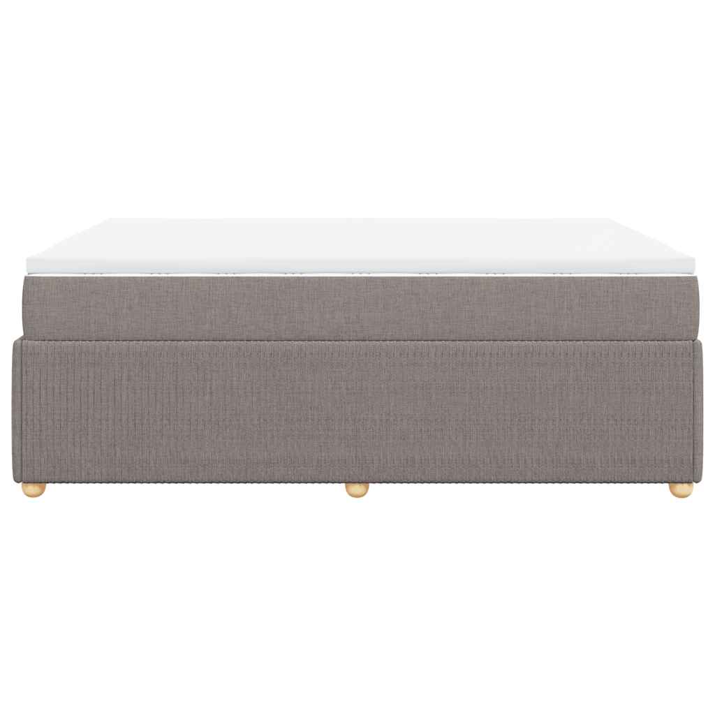 Boxspringbett mit Matratze Taupe 160x200 cm Stoff