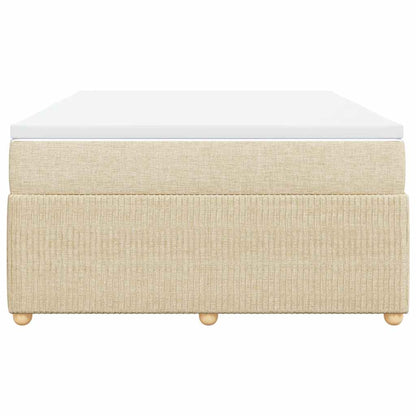 Boxspringbett mit Matratze Creme 160x200 cm Stoff